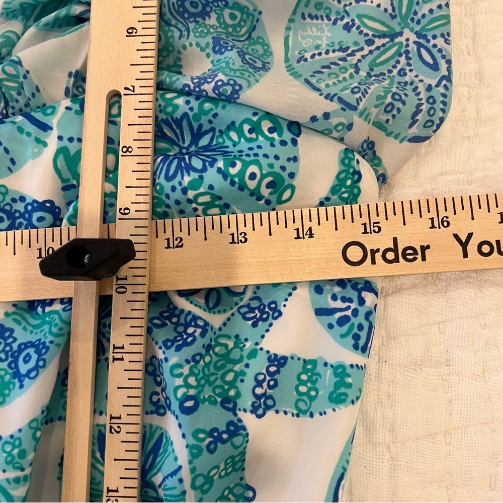 Lilly Pulitzer Sleeveless Ruffle Top Mini Dress Extra Small Sea Life Print Beach - Picture 10 of 13